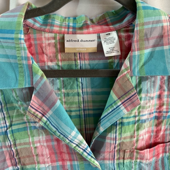 Alfred Dunner Vibrant Plaid Shirt - Picture 3 of 9